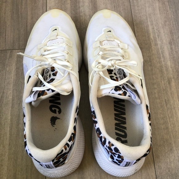 Nike React Escape Run White Leopard Sneakers 11 - Picture 5 of 9